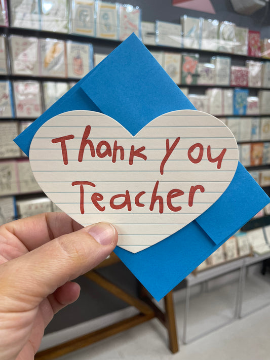 Thank You Teacher Heart