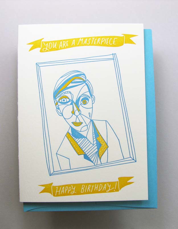 Letterpress birthday card by Wolf and Wren Press- You are a Masterpiece